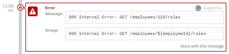 Showing both grouping and original message
