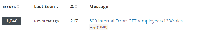 500 Internal Error: GET /employees/123/roles