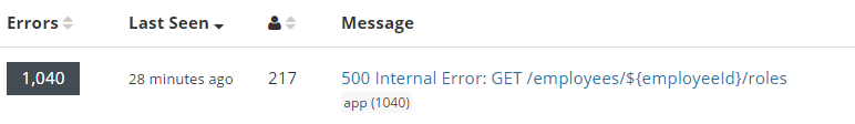 500 Internal Error: GET /employees/${employeeId}/roles