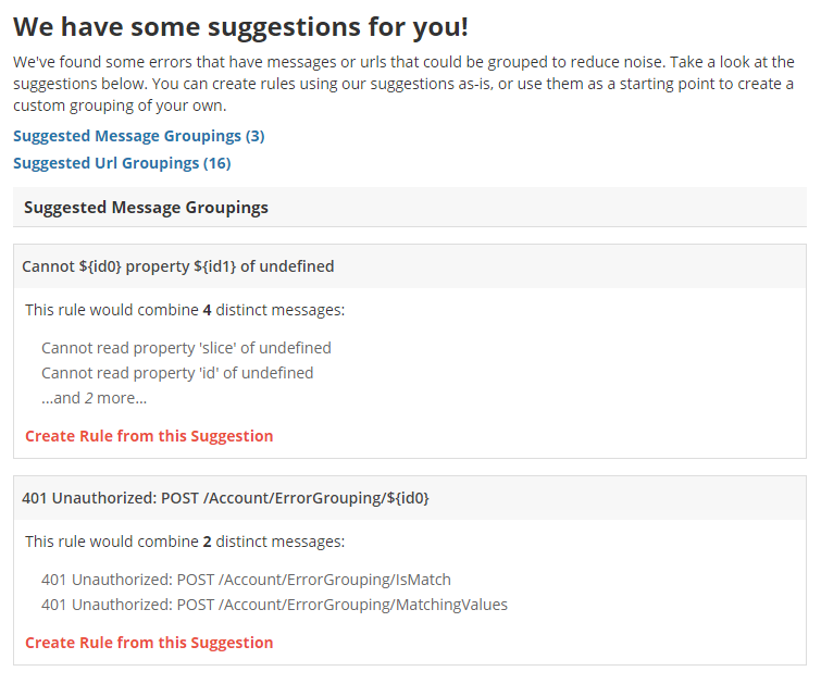 Example Suggestions