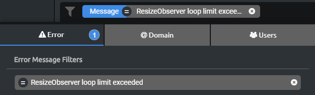 Matching a specific error message.