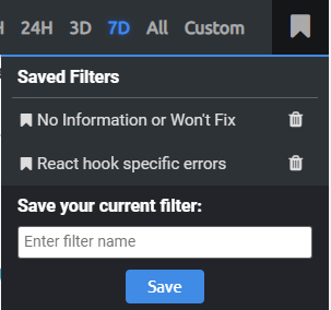 Save or load a filter.