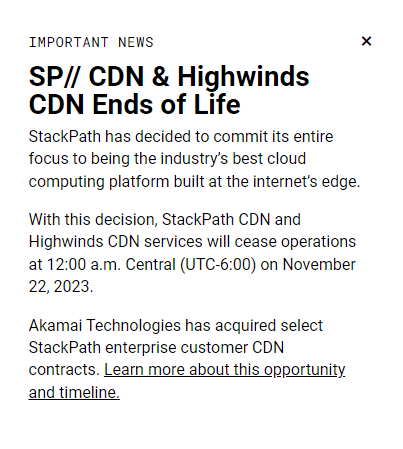 Closing shop on our CDN