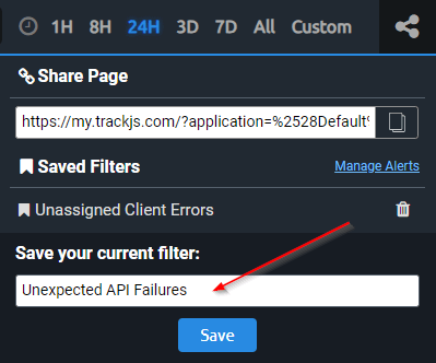 Saved Filter Dropdown