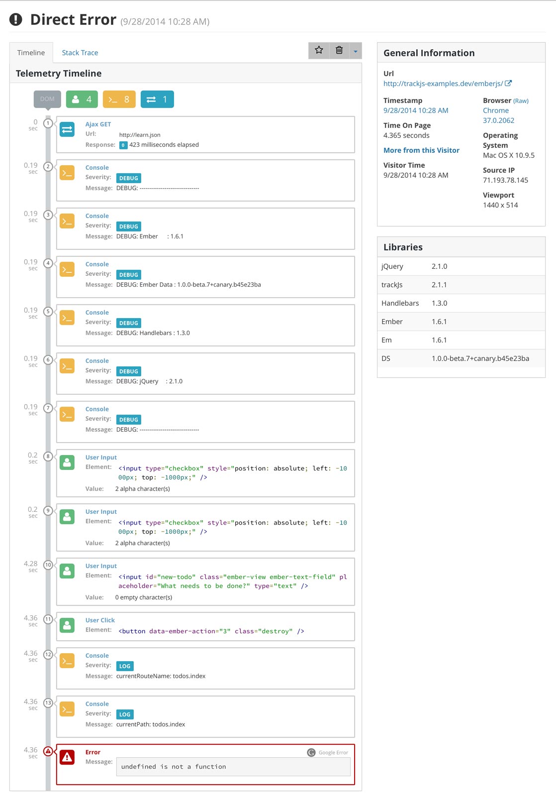 Ember Advanced Error