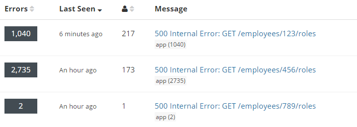 Multiple error messages for a similar error